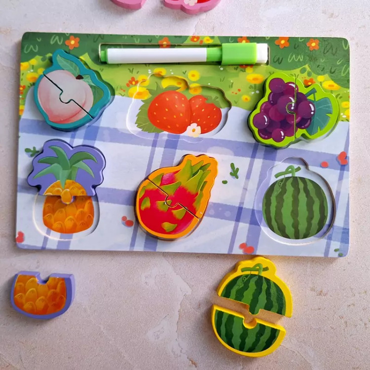 پازل دوتکه چوبی