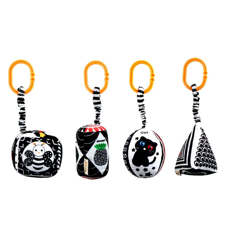 آویز پارچه ای سیاه و سفید نوزاد - تصویر 7